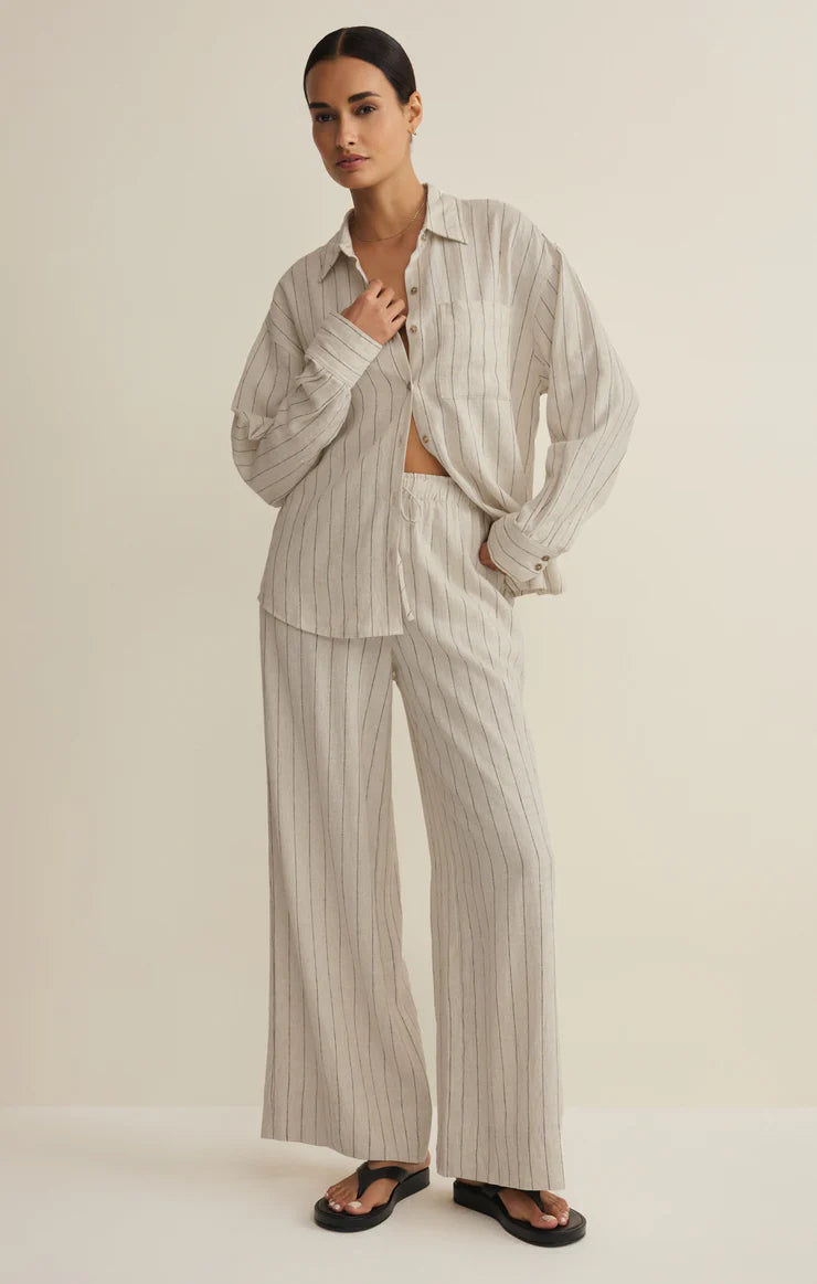 Henri Striped Wide Leg Linen Pant | Z Supply