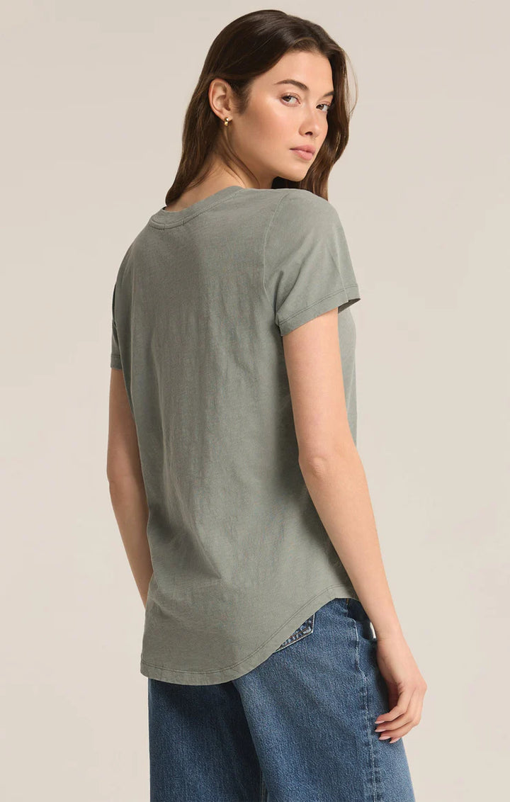 Asher V-Neck Tee - Harbour Grey | Z Supply