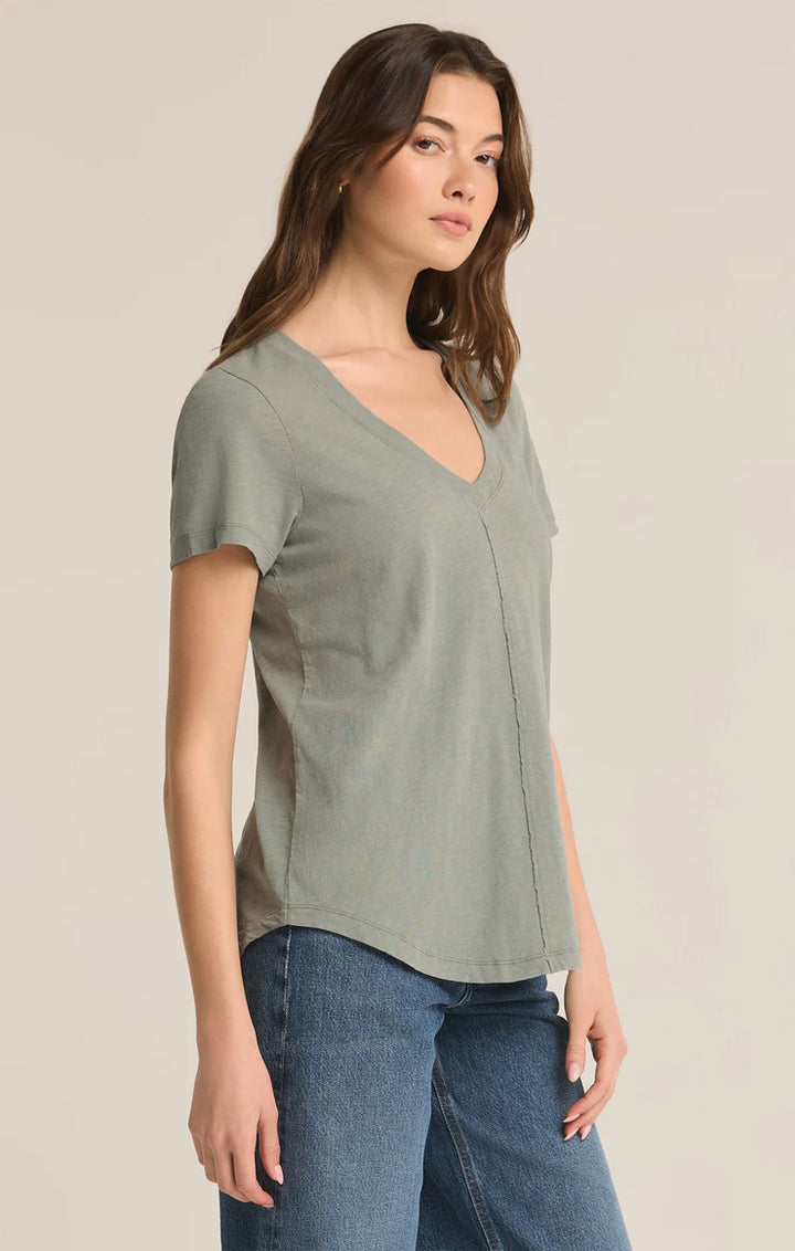 Asher V-Neck Tee - Harbour Grey | Z Supply