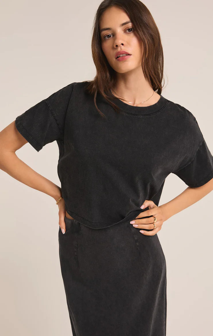 Sway Crop Tee - Black | Z Supply