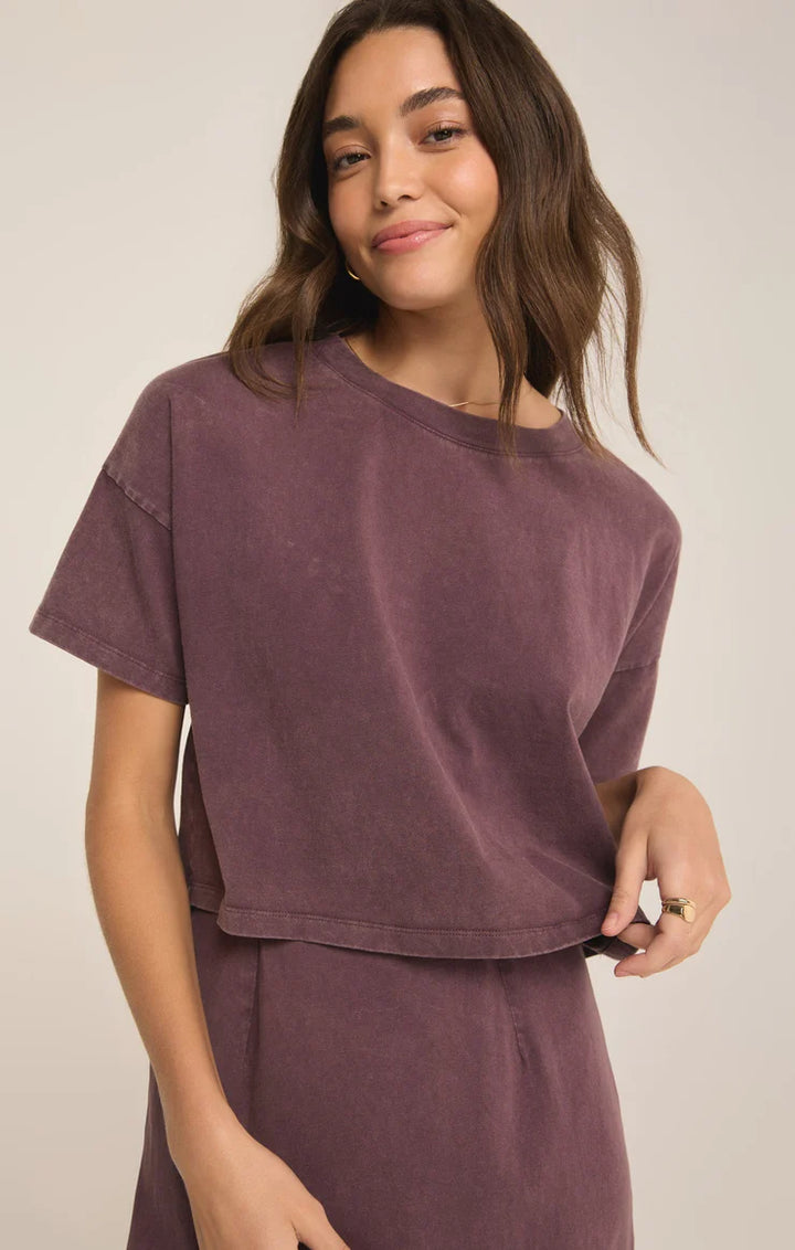 Sway Crop Tee - Cocoa Berry | Z Supply