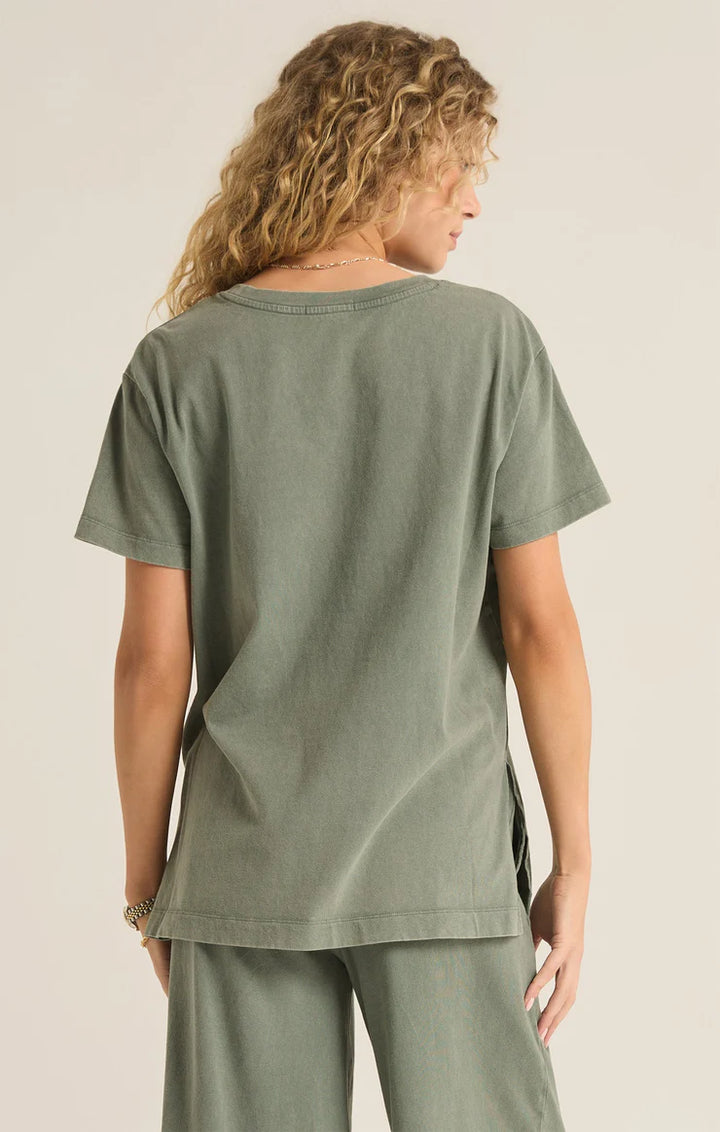 Shayla Cotton Crew Tee - Palm Green | Z Supply