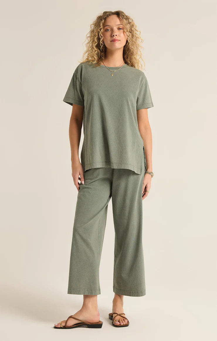 Shayla Cotton Crew Tee - Palm Green | Z Supply