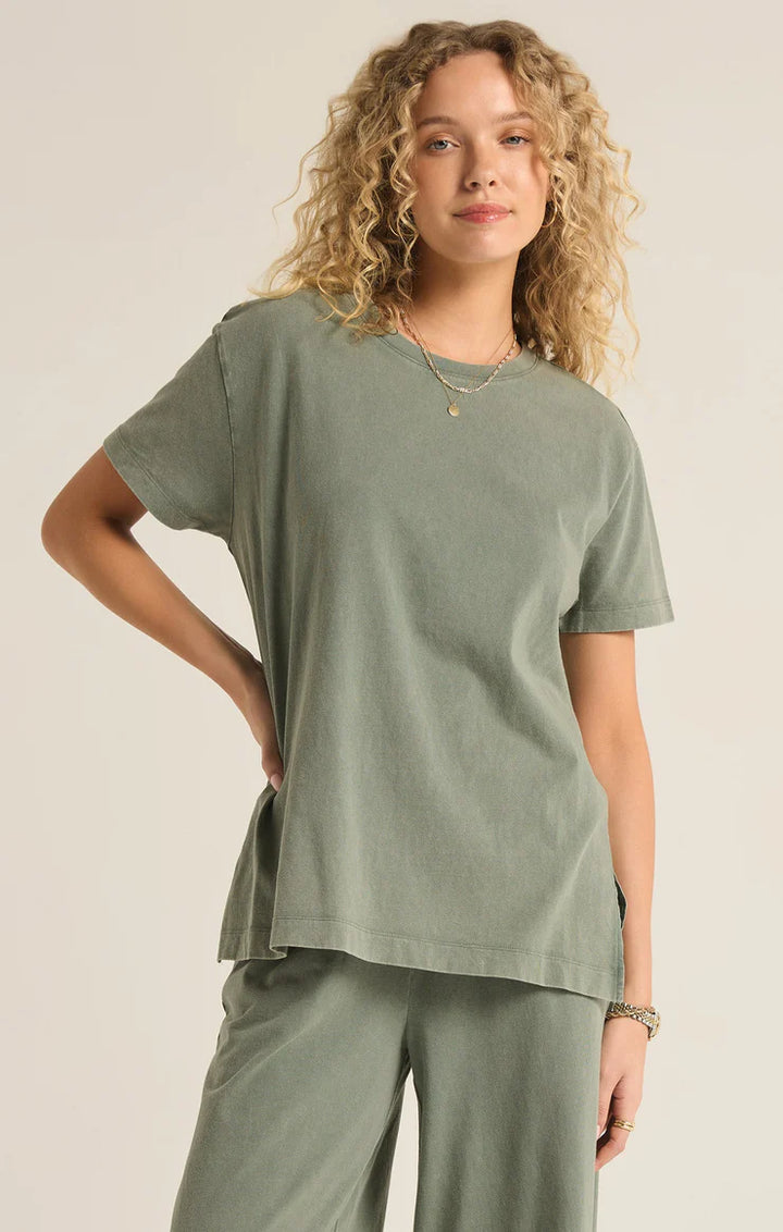 Shayla Cotton Crew Tee - Palm Green | Z Supply