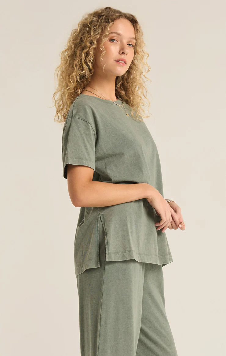 Shayla Cotton Crew Tee - Palm Green | Z Supply