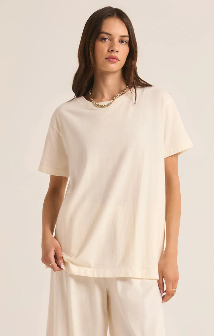 Shayla Cotton Crew Tee - Sea Salt | Z Supply