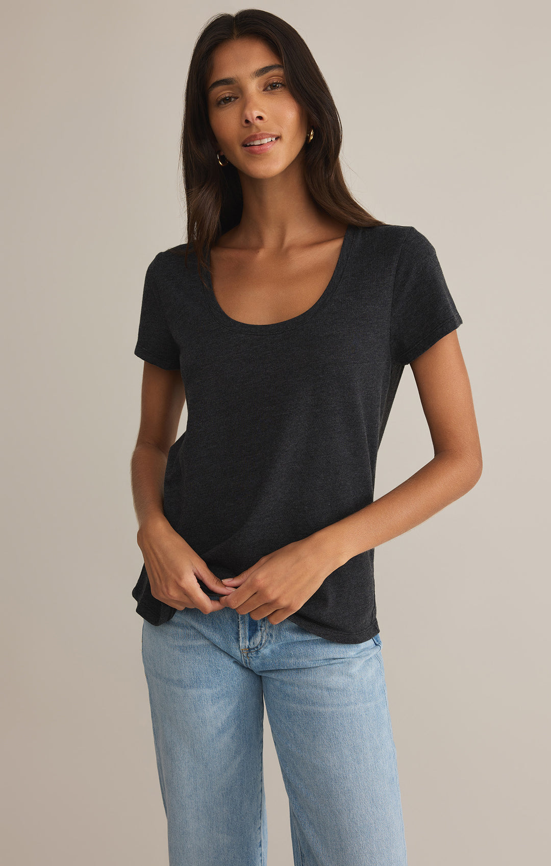 PRESALE Anywhere Scoop Tee - Black