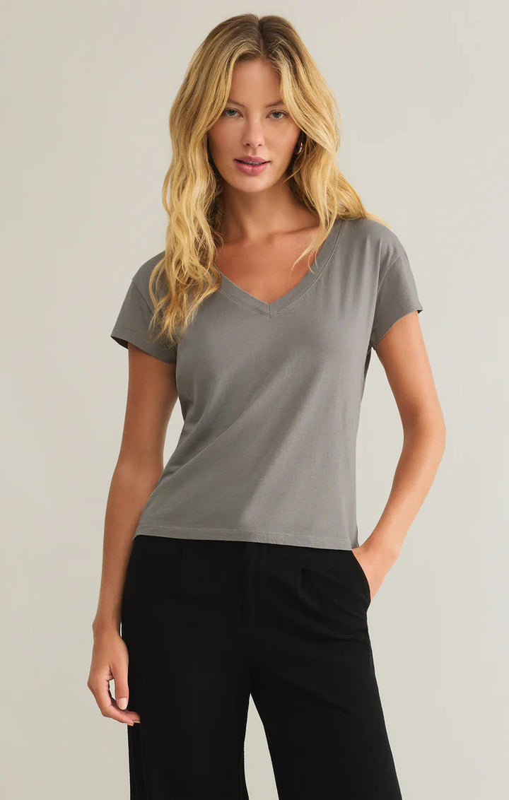 PRESALE Modern V- Neck Tee - Graphite Grey