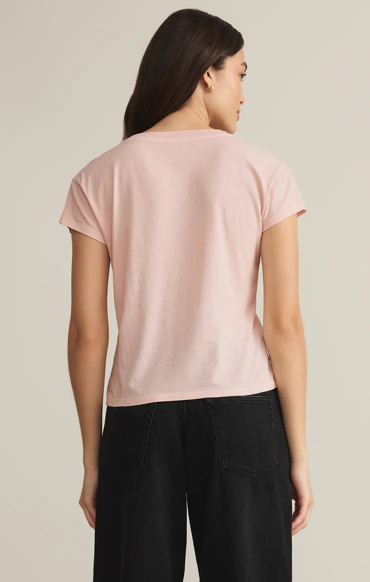 PRESALE Modern V- Neck Tee - Pink Salt