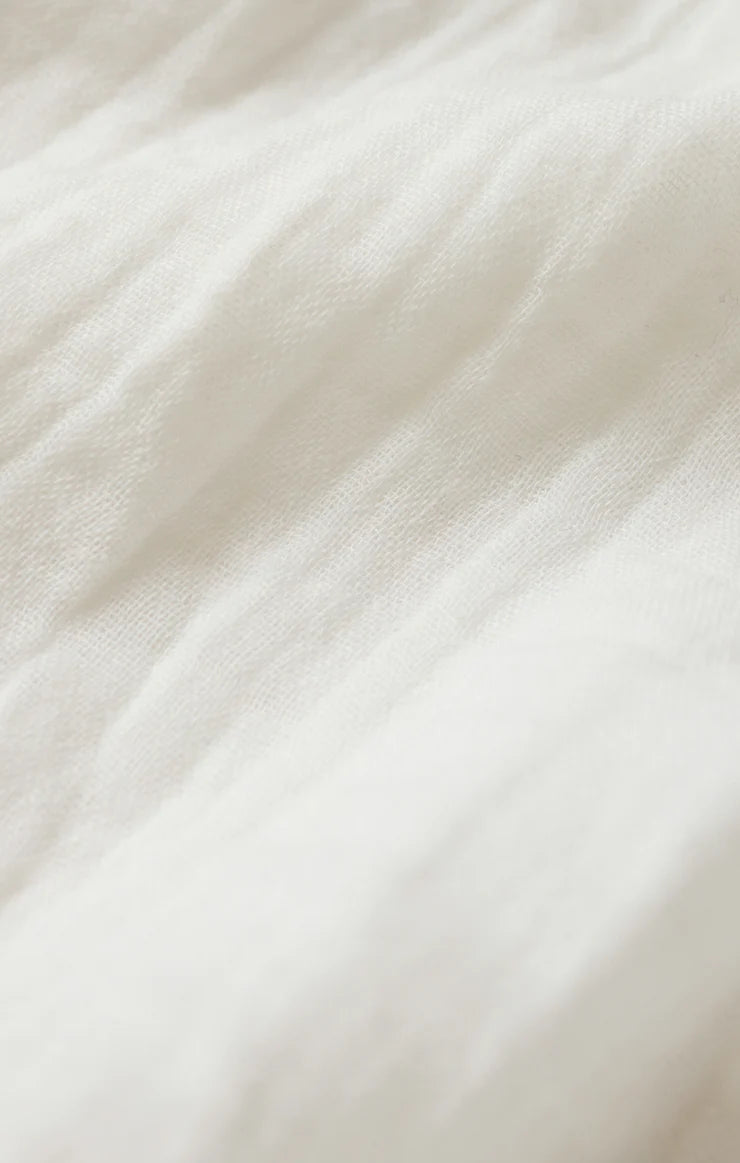 Helena White Gauze Button Up Shirt | Z Supply