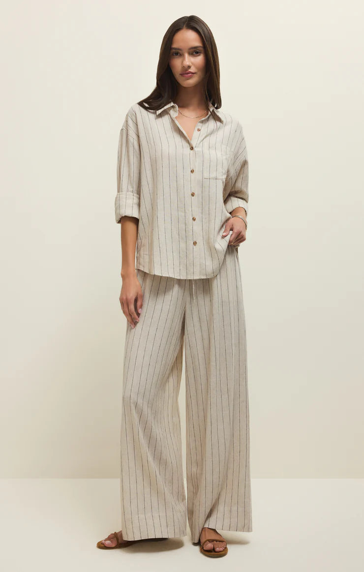 Alfie Striped Linen Button Up Top | Z Supply