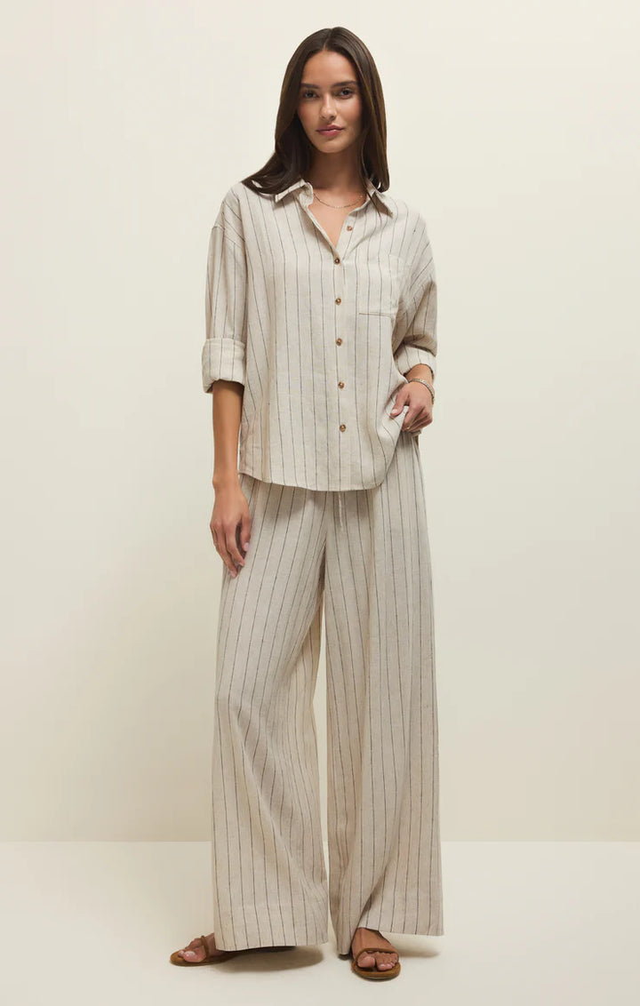 Alfie Striped Linen Button Up Top | Z Supply