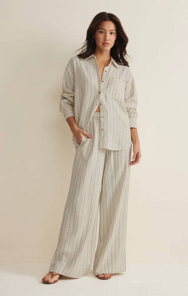 Alfie Striped Linen Button Up Top | Z Supply