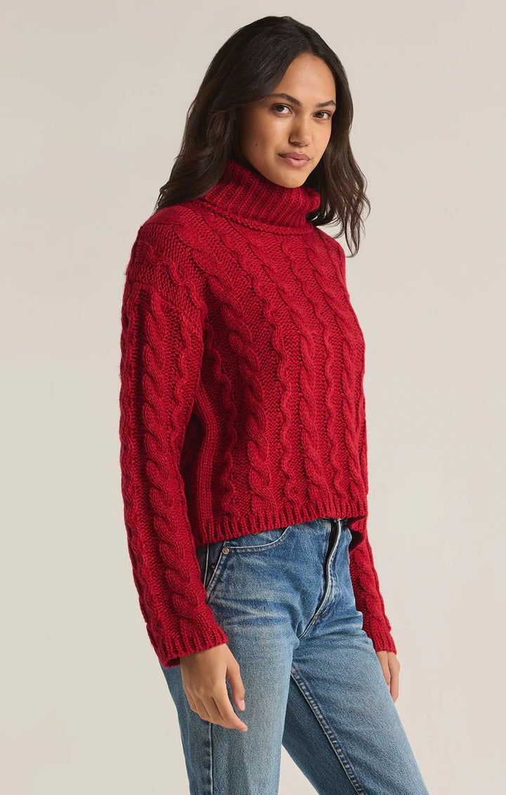 Tied to You Cable Knit Turtleneck Sweater | Z Supply