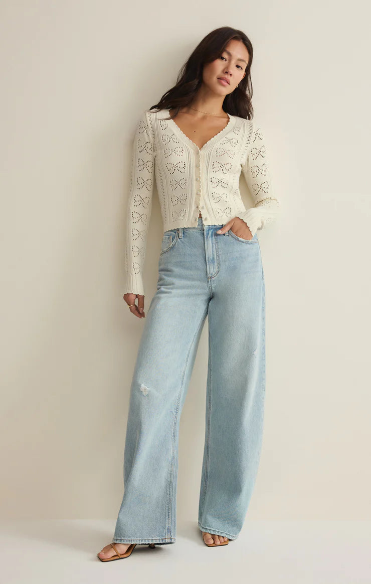 Pre-Sale Gema Pointelle Bow Cardigan | Z Supply