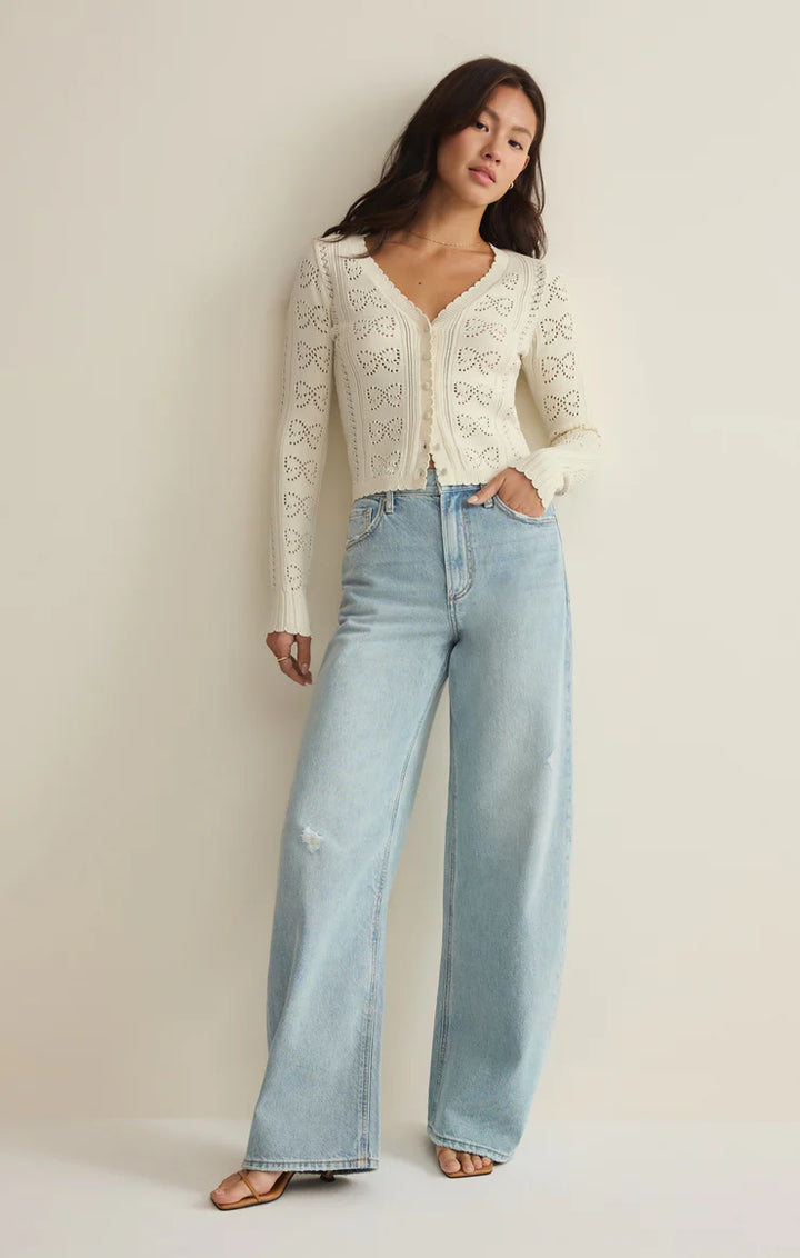 Pre-Sale Gema Pointelle Bow Cardigan | Z Supply