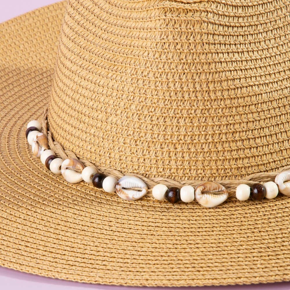 Beaded Cowrie Shell Straw Hat | Anarchy Street