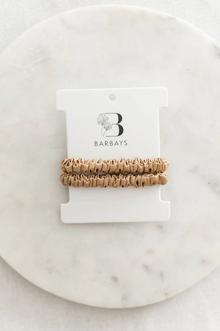 Silk Hair Ties (2 Pack) in Honey Brown | Barbays