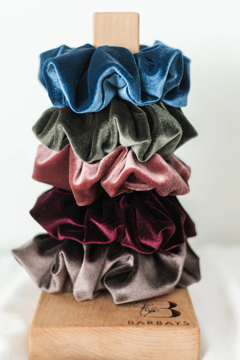 Olive Velvet Scrunchie | Barbays