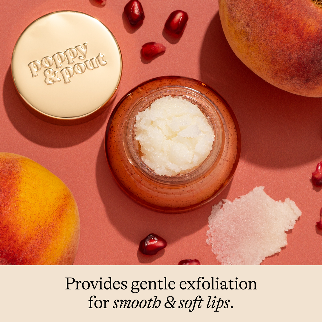 Pomegranate Peach Lip Scrub | Poppy & Pout