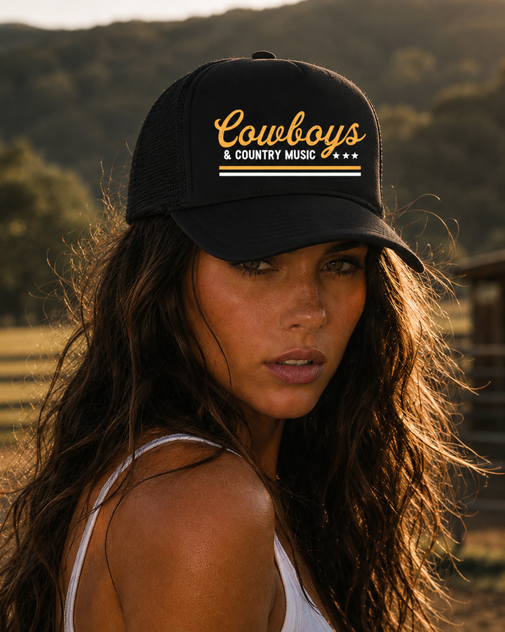Cowboys & Country Music Trucker Cap | Blonde Ambition Apparel