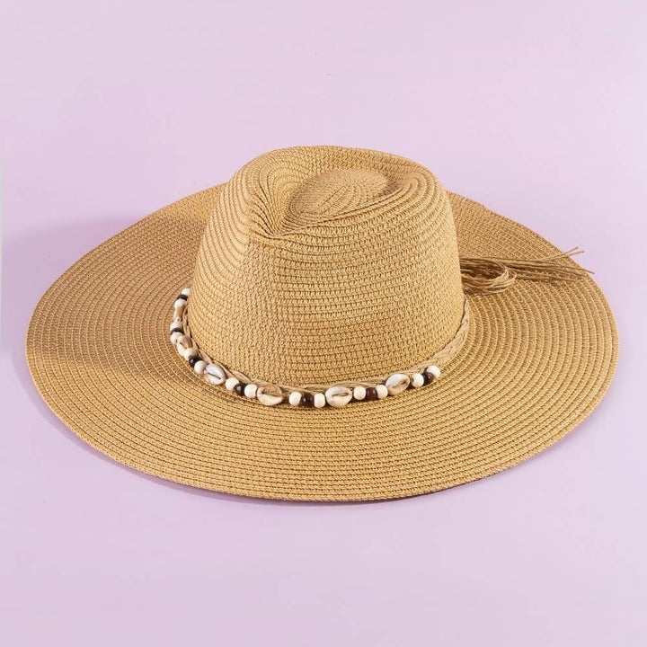 Beaded Cowrie Shell Straw Hat | Anarchy Street