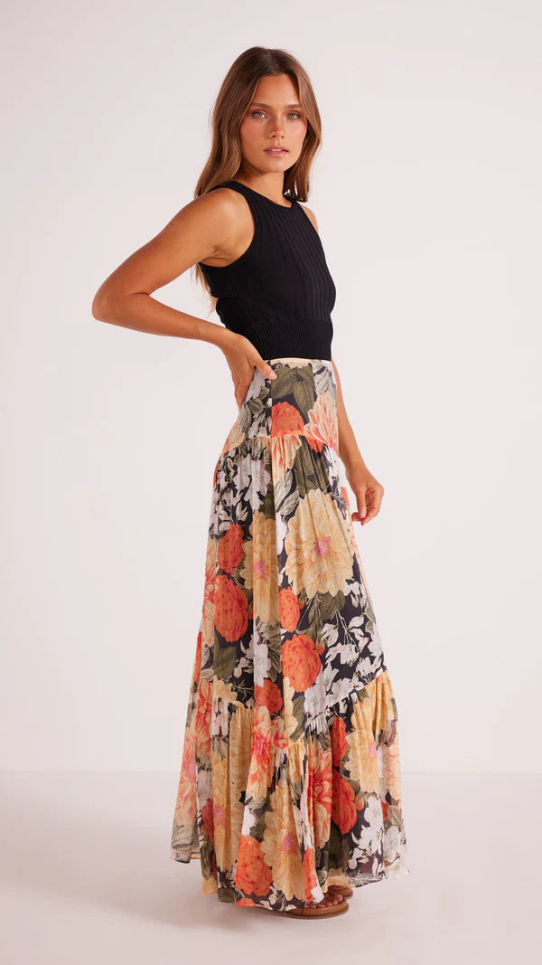 Clementine Maxi Skirt - Floral | Minkpink - Clearance