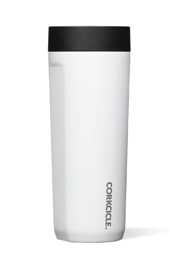 17oz commuter. Travel coffee mug in glossy white by corkcicle. Summer23. Jolie folie boutique