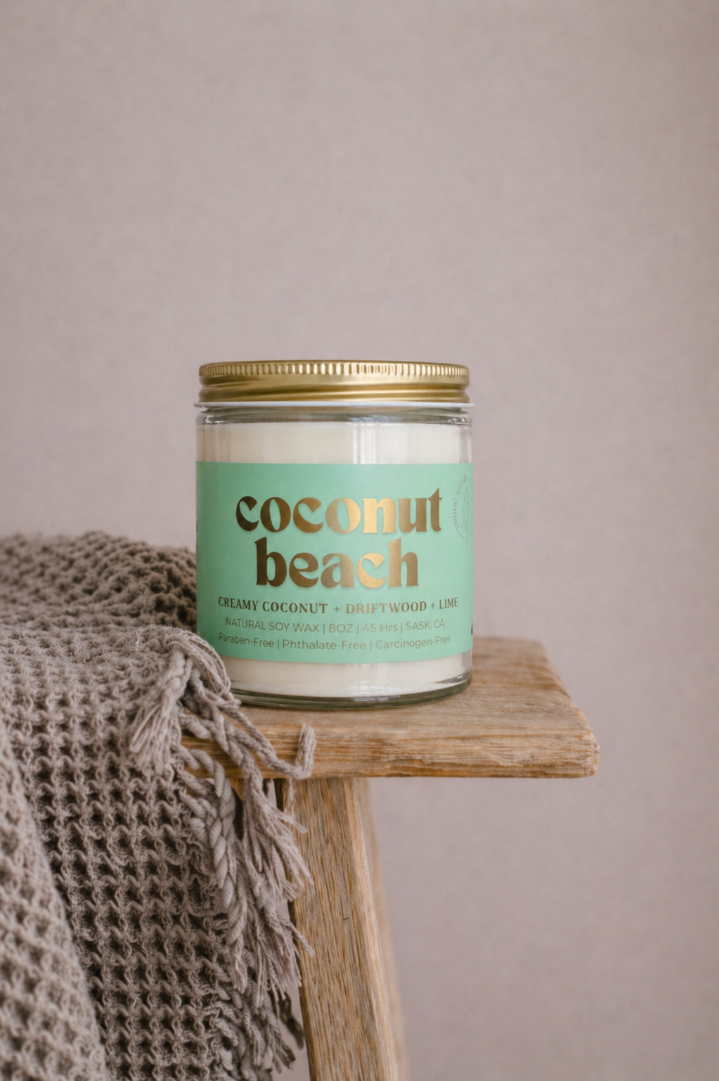 Coconut Beach Soy Candle | Prairie Creek Candles