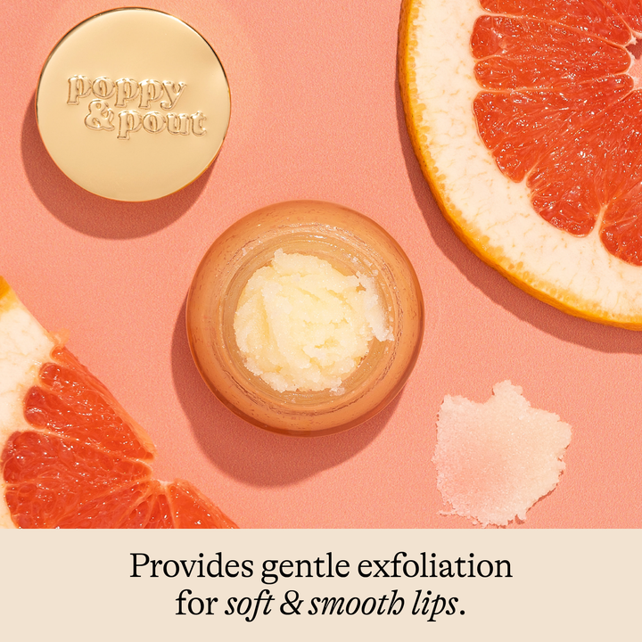 Pink Grapefruit Lip Scrub | Poppy & Pout