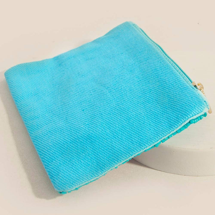Out Of Here Airplane Seed Beaded Coin Purse | Anarchy Street