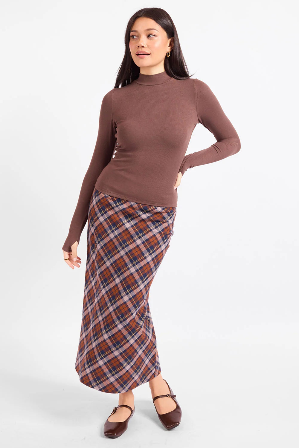 Ronan Knit Top in Brown | Sadie &amp; Sage
