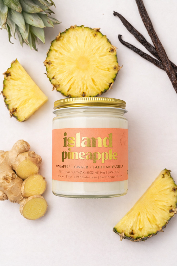 Island Pineapple Soy Candle | Prairie Creek Candles