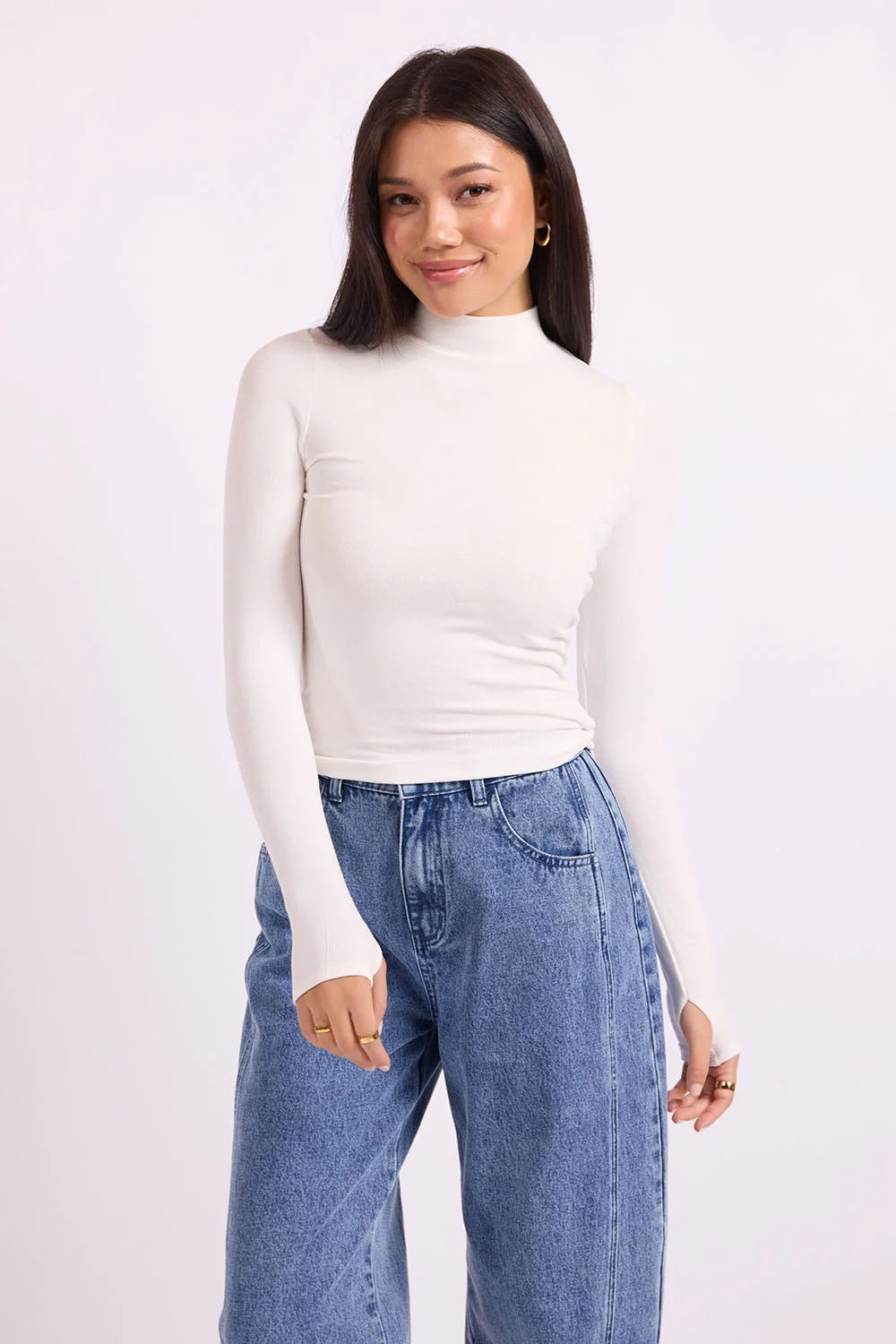 Ronan Knit Top in Ivory | Sadie &amp; Sage