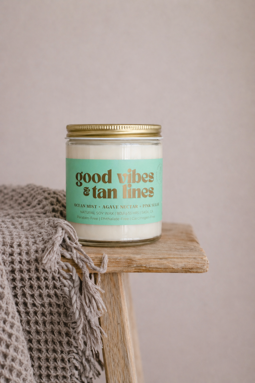 Good Vibes & Tan Lines Soy Candle | Prairie Creek Candles