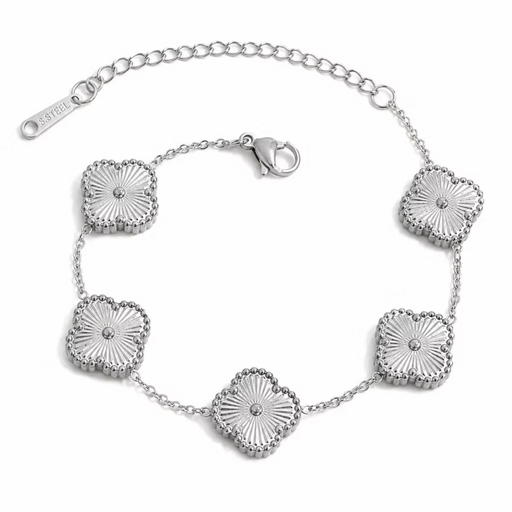 Clover Station Silver Bracelet | Alysha James Jewelry