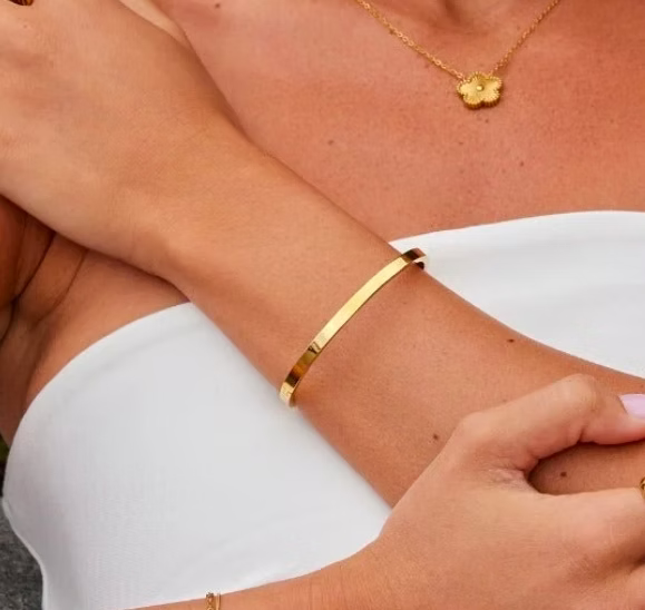 Classic Gold Bangle Bracelet | Alysha James Jewelry
