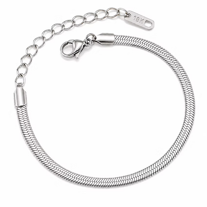 Snake Chain Silver Bracelet | Alysha James Jewelry