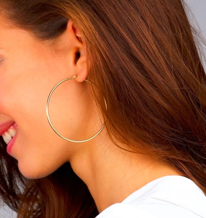 Large Hoop Gold Earrings | Alysha James Jewelry