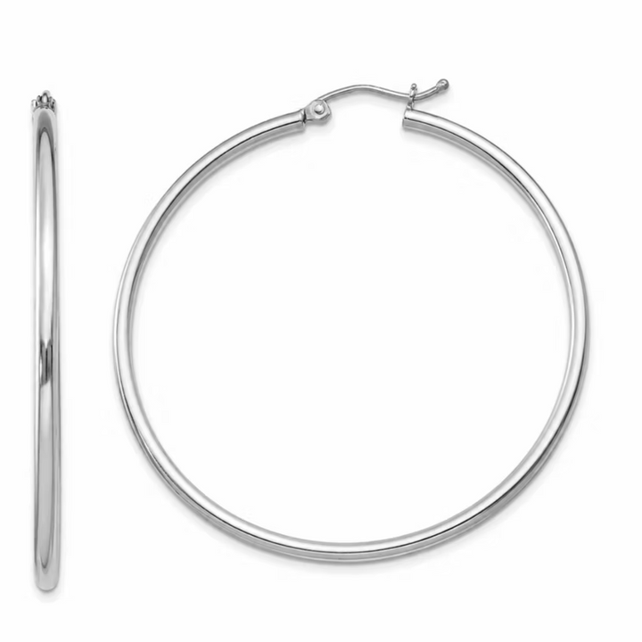 Large Hoop Silver Earrings | Alysha James Jewelry