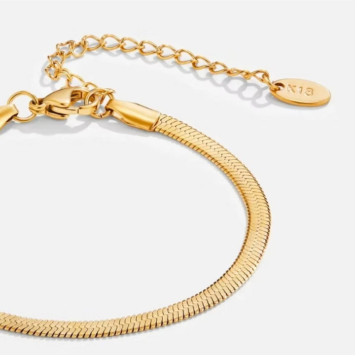Snake Chain Gold Bracelet | Alysha James Jewelry