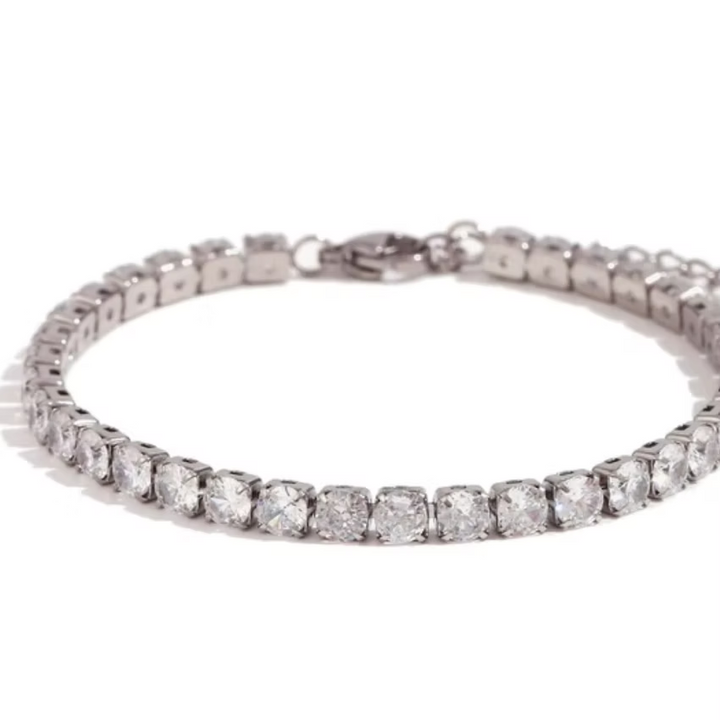 Cubic Zirconia Silver Tennis Bracelet | Alysha James Jewelry
