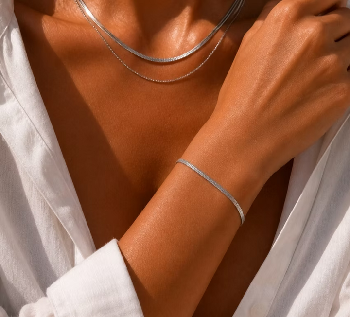 Snake Chain Silver Bracelet | Alysha James Jewelry