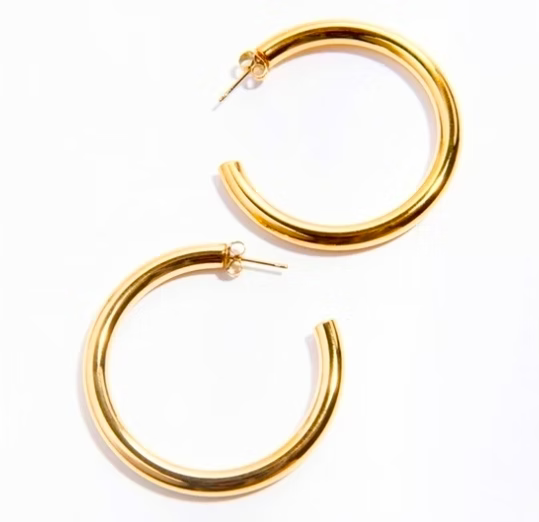Classic Tube Hoop Gold Earrings | Alysha James Jewelry