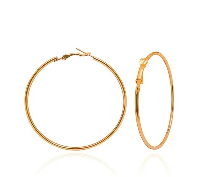 Large Hoop Gold Earrings | Alysha James Jewelry