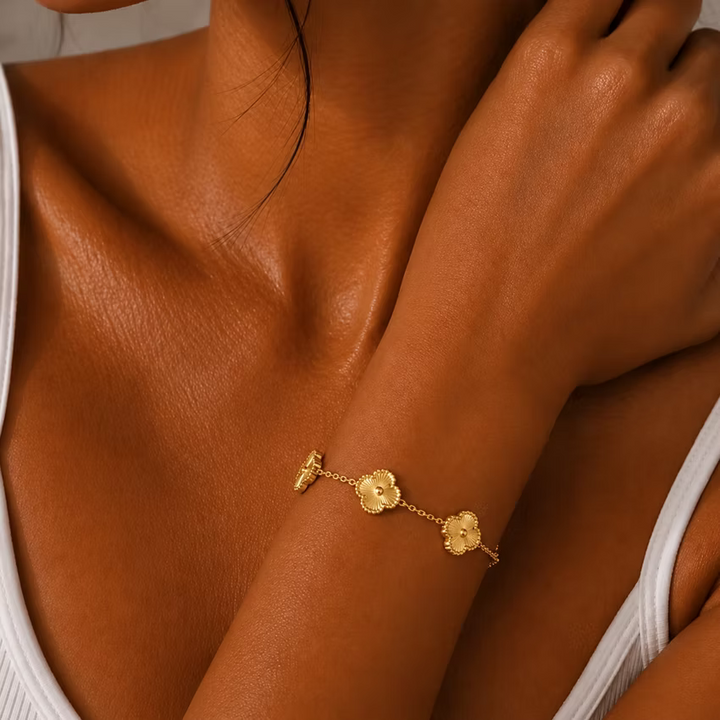 Clover Station Gold Bracelet | Alysha James Jewelry