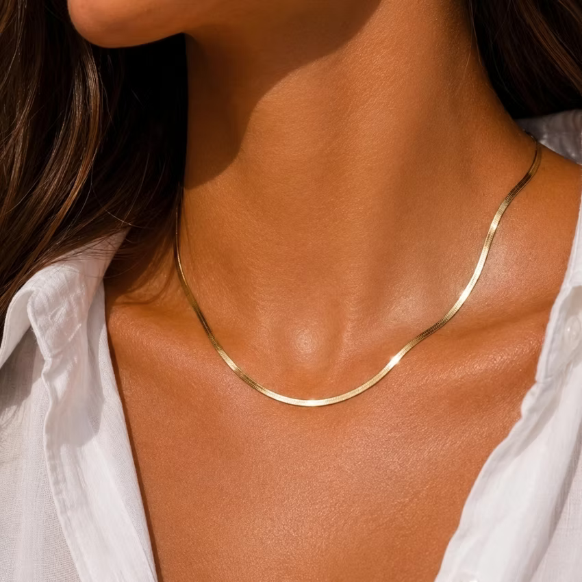 Snake Chain Gold Necklace | Alysha James Jewelry