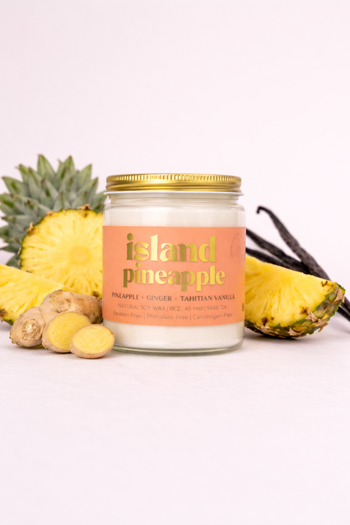 Island Pineapple Soy Candle | Prairie Creek Candles