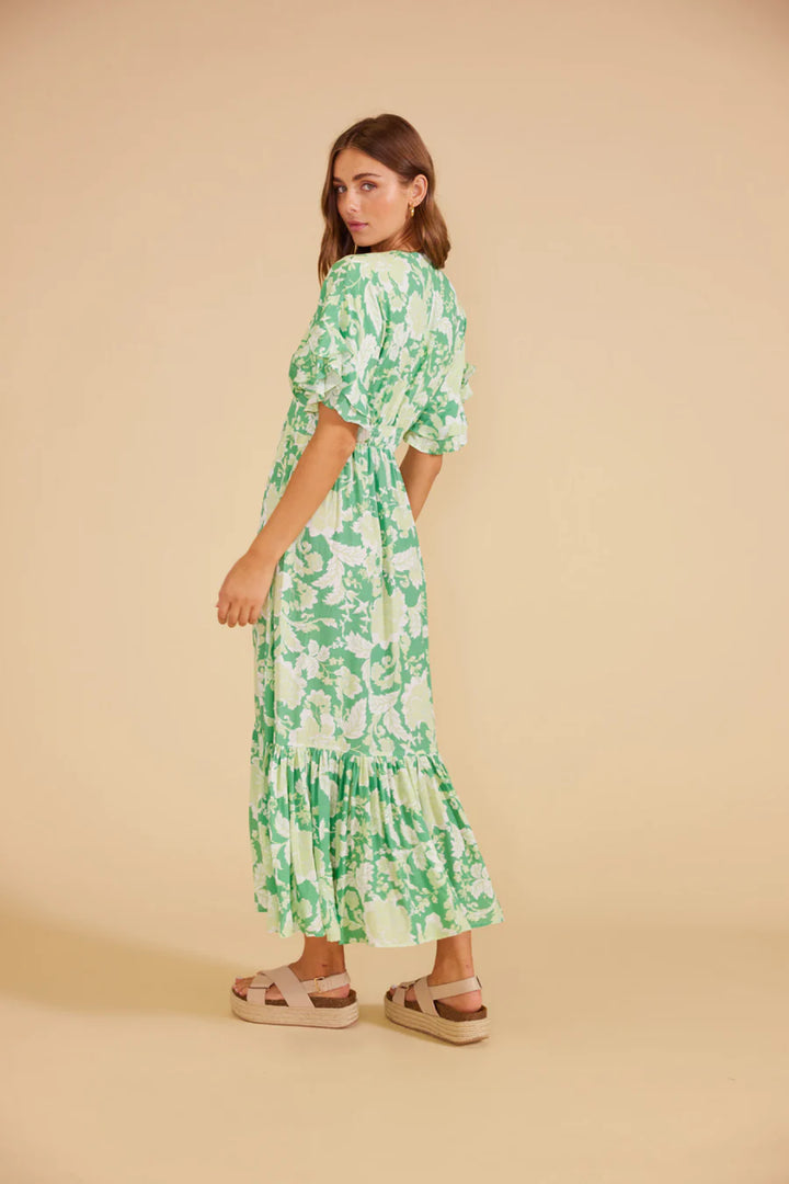 Felicia green midi dress by minkpink. Jolie folie boutique. Summer23