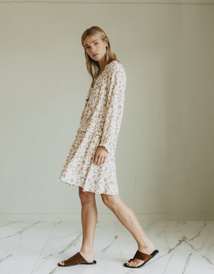 Vintage Floral Drop-Waist Dress | Indi & Cold